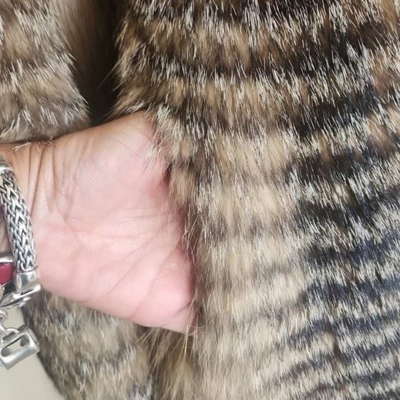 Vintage Norwegian Custom Blue Fox Fur Coat, Midi Length, Excellent Condition, - Picture 5 of 10